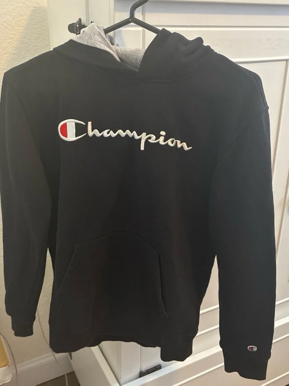 Champion Black Hoodie — great condition!
